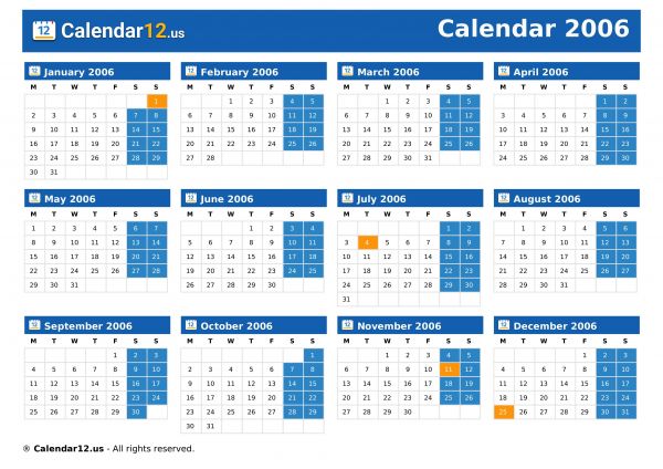 Calendar 2006