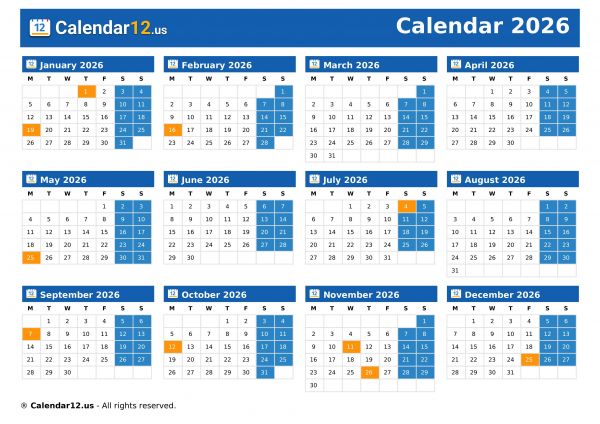Calendar 2026
