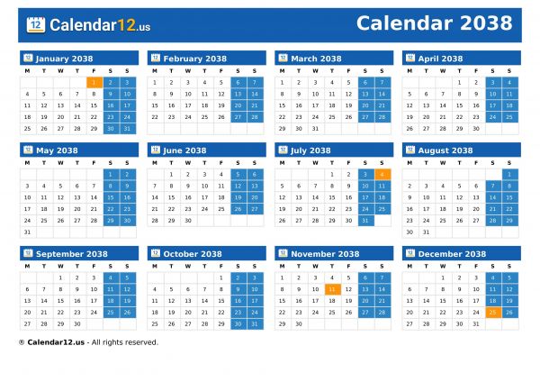 Calendar 2038